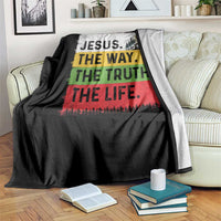 Jesus Christian Throw Blanket The Way The Truth The Life Nativity Scene - Wonder Print Shop