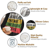 Jesus Christian Throw Blanket The Way The Truth The Life Nativity Scene - Wonder Print Shop