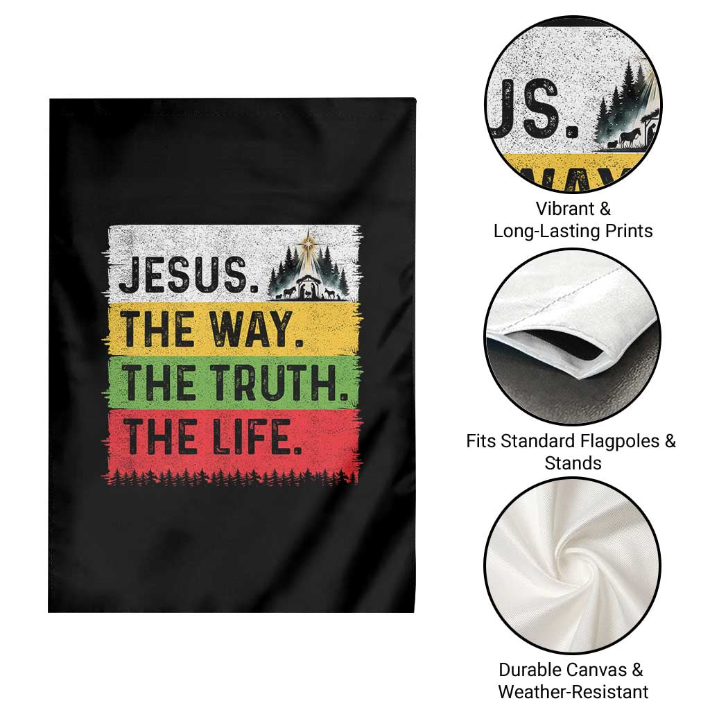 Jesus Christian Garden Flag The Way The Truth The Life Nativity Scene - Wonder Print Shop