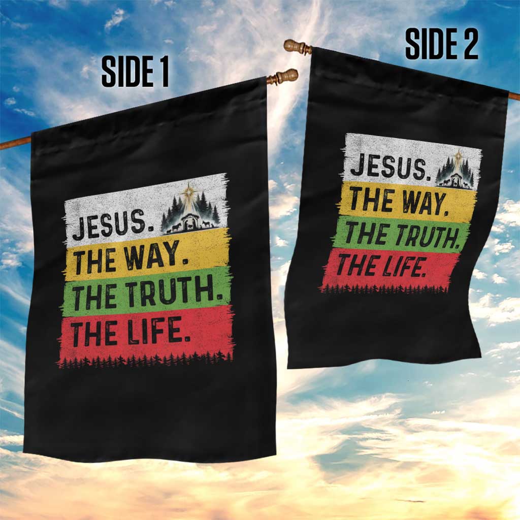 Jesus Christian Garden Flag The Way The Truth The Life Nativity Scene - Wonder Print Shop