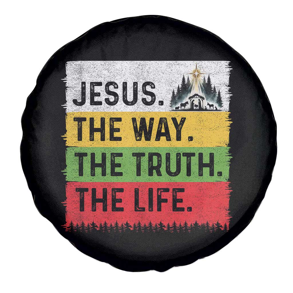 Jesus Christian Spare Tire Cover The Way The Truth The Life Nativity Scene - Wonder Print Shop