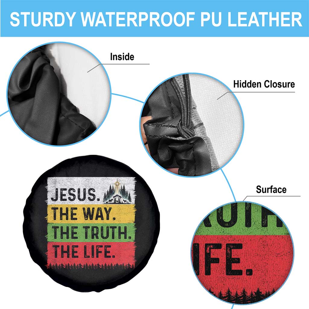 Jesus Christian Spare Tire Cover The Way The Truth The Life Nativity Scene - Wonder Print Shop