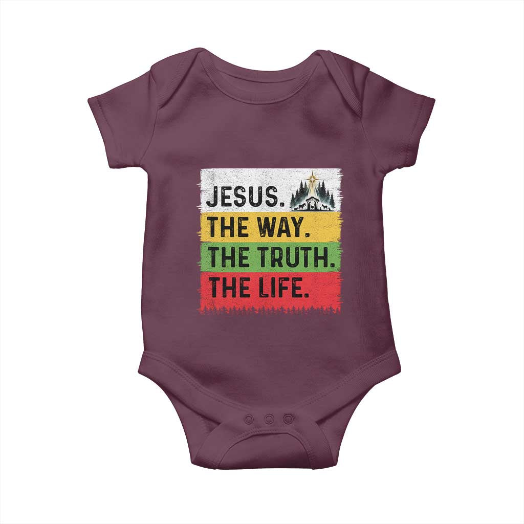 Jesus Christian Baby Onesie The Way The Truth The Life Nativity Scene - Wonder Print Shop