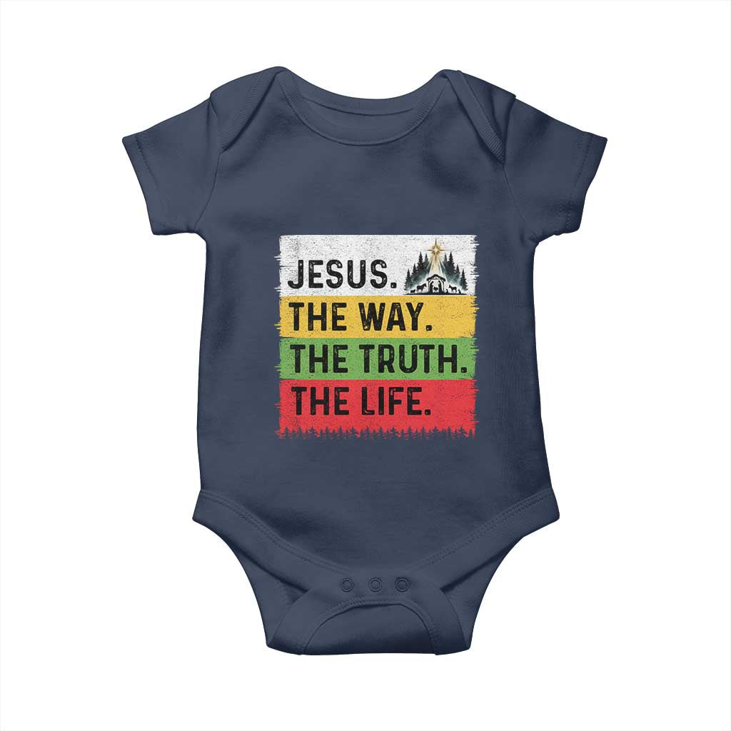 Jesus Christian Baby Onesie The Way The Truth The Life Nativity Scene - Wonder Print Shop