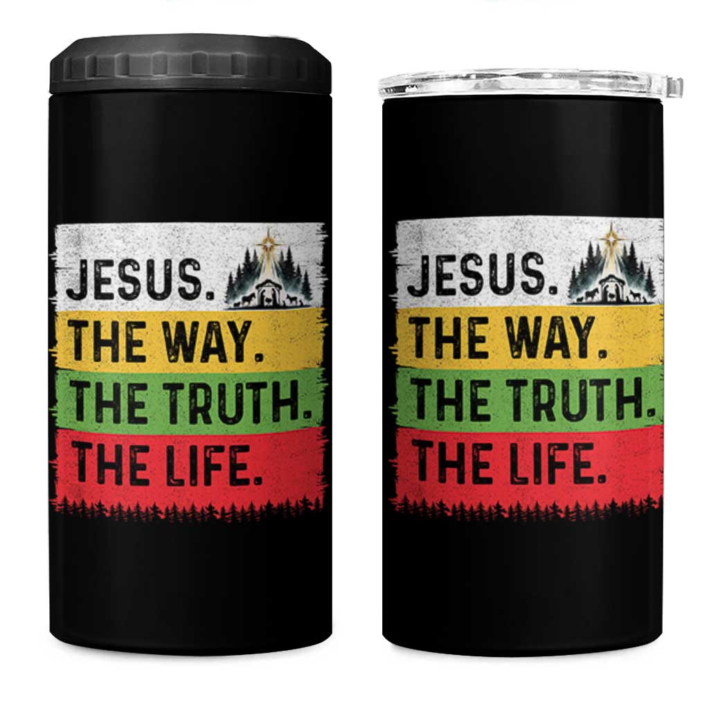Jesus Christian 4 in 1 Can Cooler Tumbler The Way The Truth The Life Nativity Scene - Wonder Print Shop