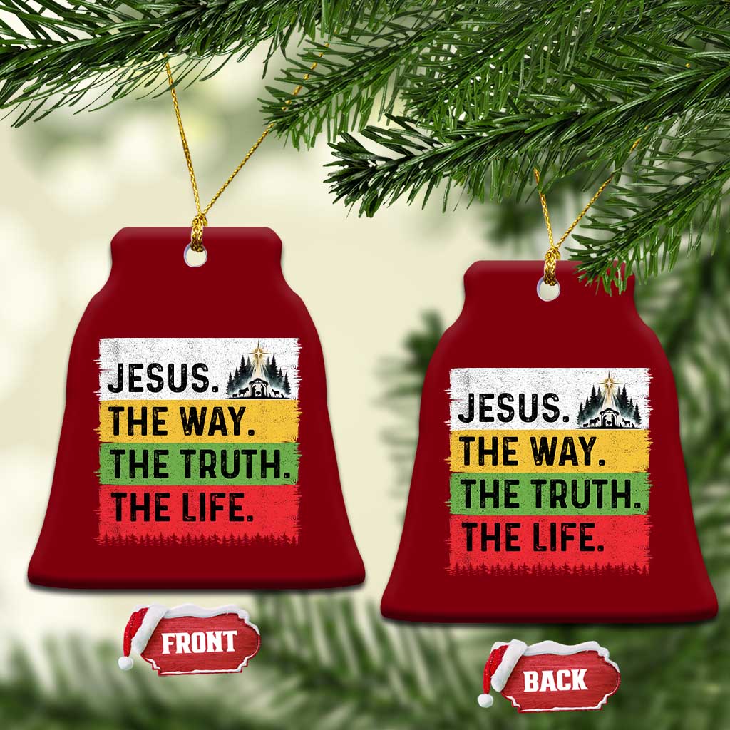 Jesus Christian Ceramic Ornament The Way The Truth The Life Nativity Scene - Wonder Print Shop