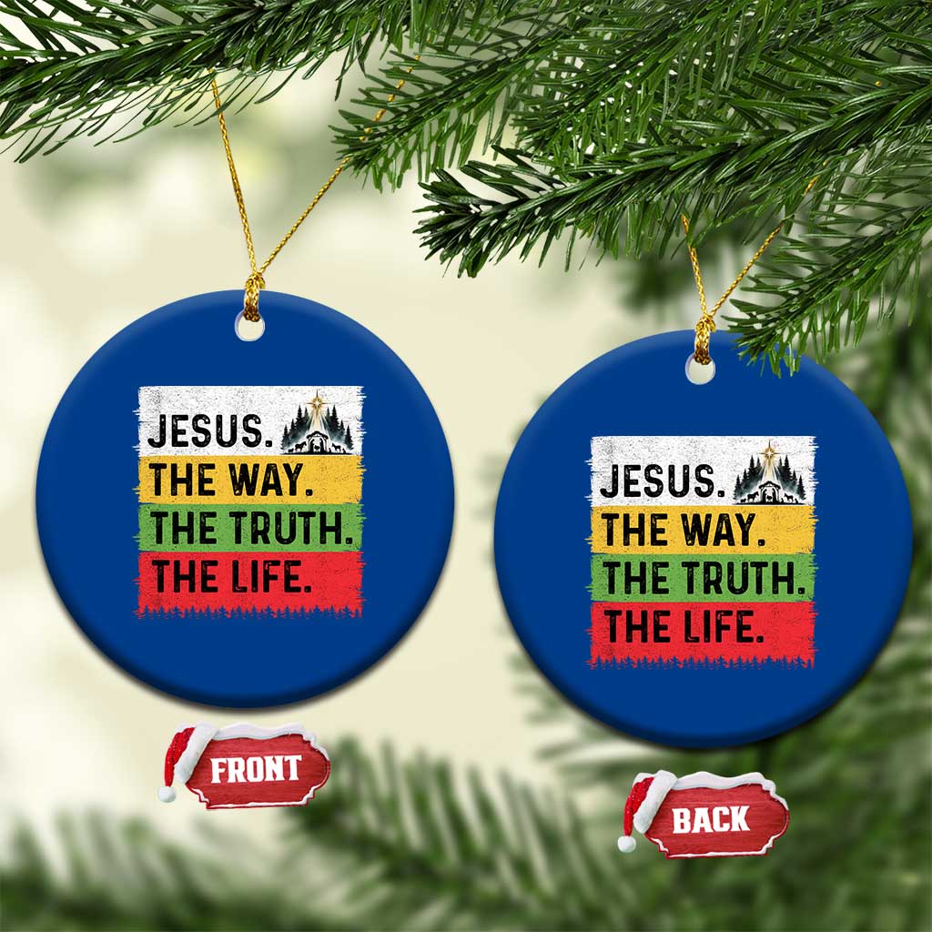 Jesus Christian Ceramic Ornament The Way The Truth The Life Nativity Scene - Wonder Print Shop