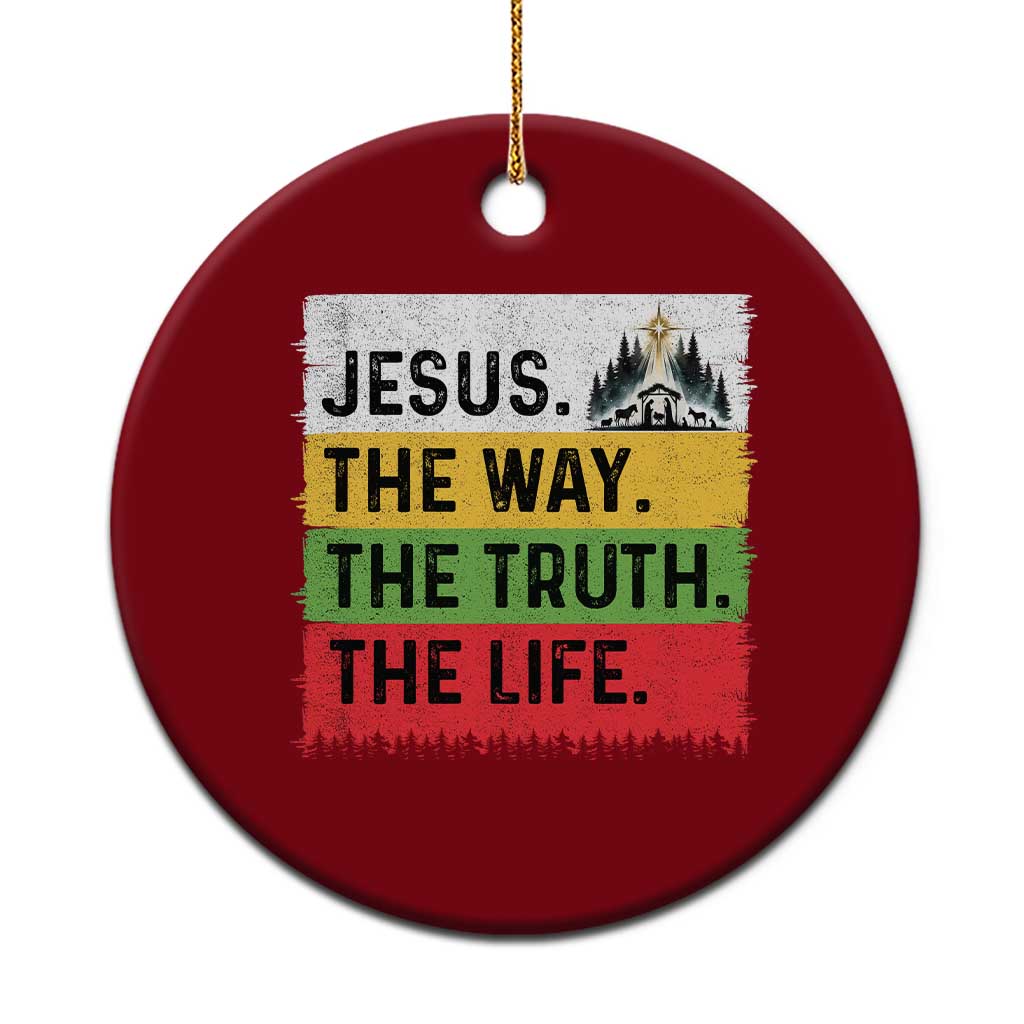 Jesus Christian Ceramic Ornament The Way The Truth The Life Nativity Scene - Wonder Print Shop