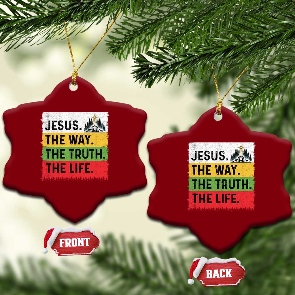 Jesus Christian Ceramic Ornament The Way The Truth The Life Nativity Scene - Wonder Print Shop