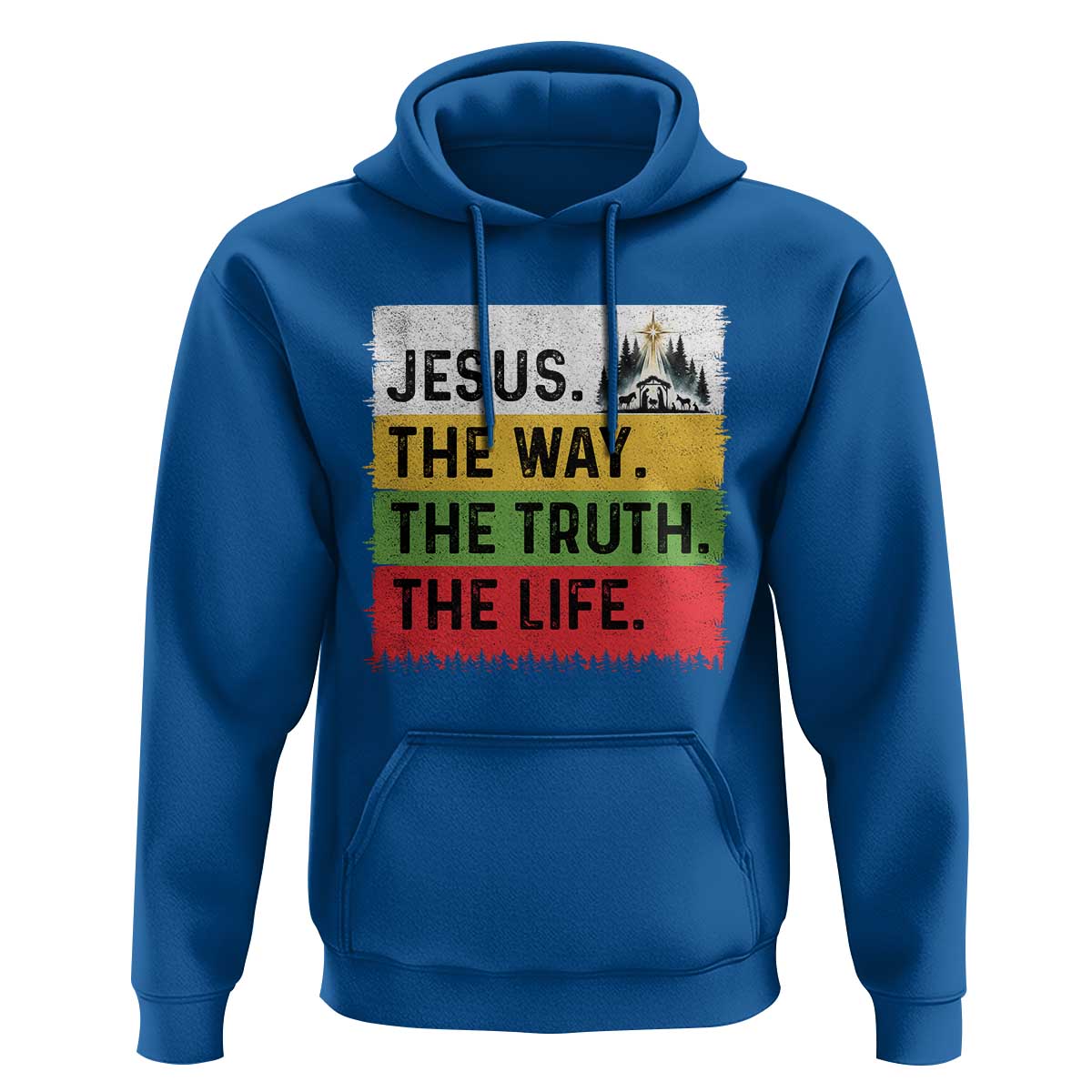 Jesus Christian Hoodie The Way The Truth The Life Nativity Scene - Wonder Print Shop