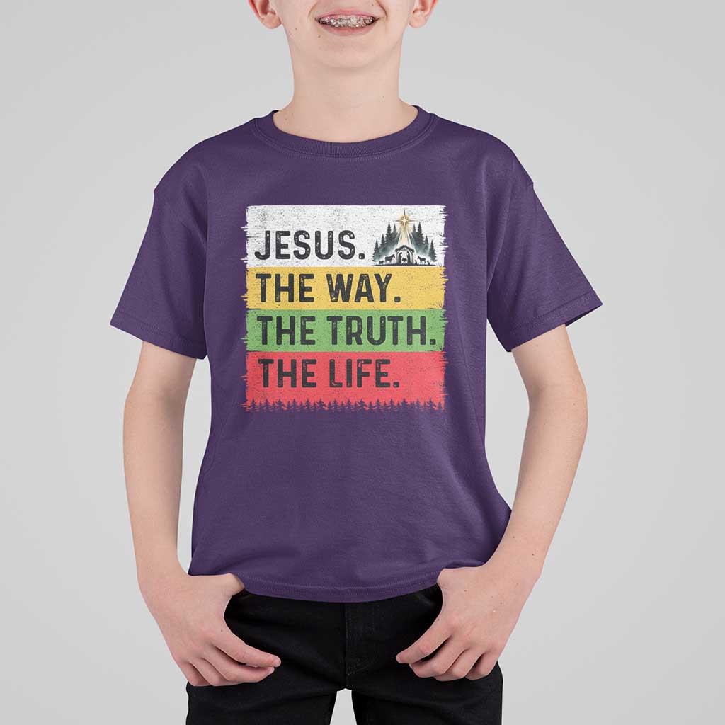 Jesus Christian T Shirt For Kid The Way The Truth The Life Nativity Scene - Wonder Print Shop