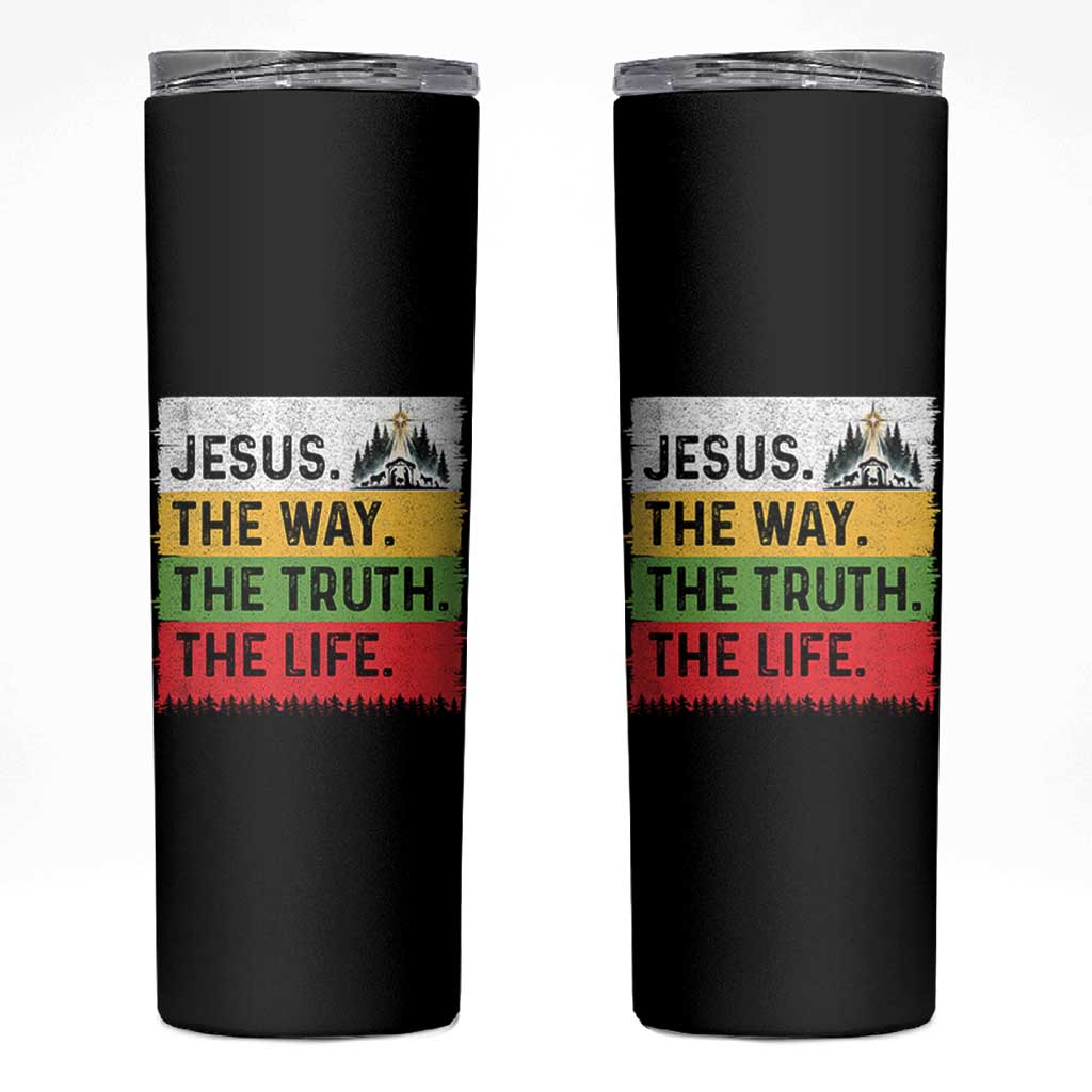 Jesus Christian Skinny Tumbler The Way The Truth The Life Nativity Scene - Wonder Print Shop