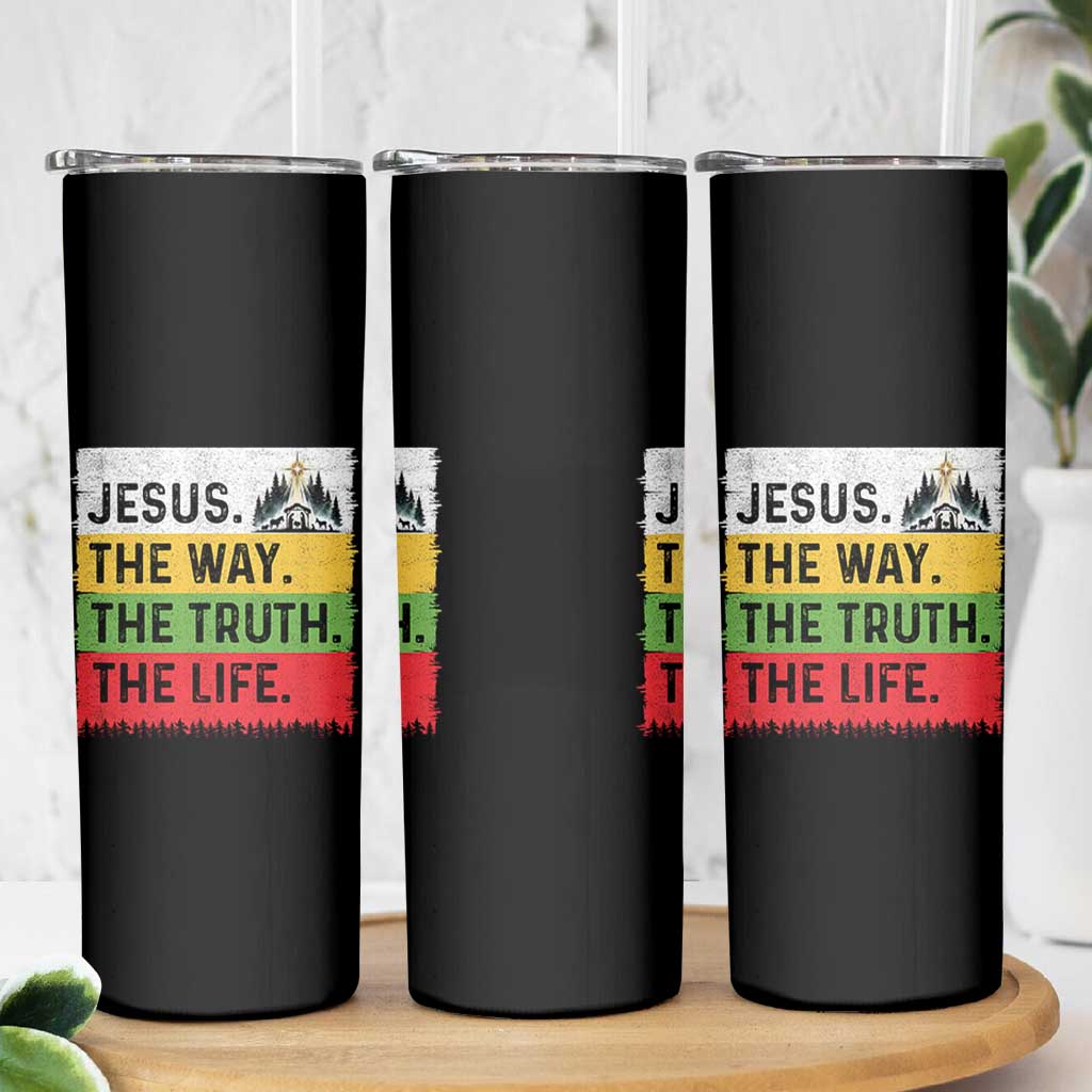 Jesus Christian Skinny Tumbler The Way The Truth The Life Nativity Scene - Wonder Print Shop