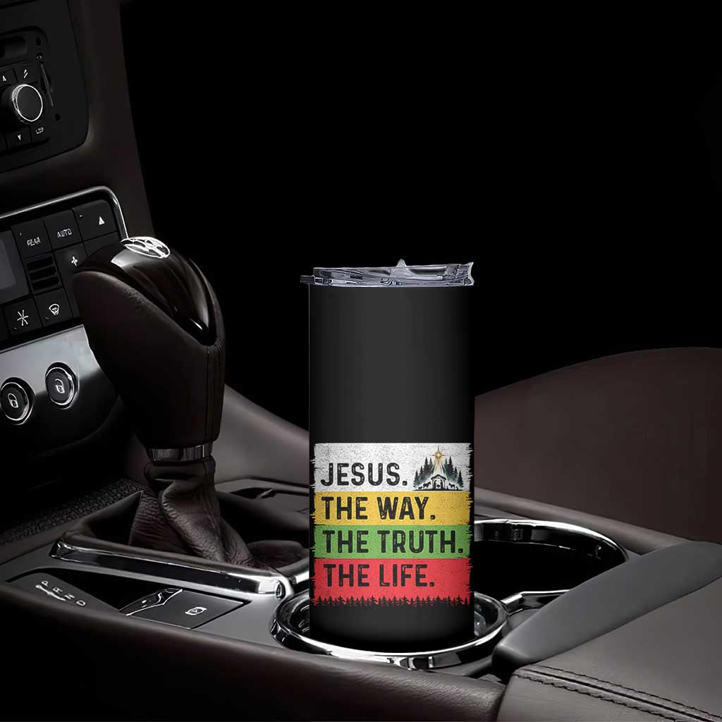 Jesus Christian Skinny Tumbler The Way The Truth The Life Nativity Scene - Wonder Print Shop