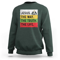 Jesus Christian Sweatshirt The Way The Truth The Life Nativity Scene - Wonder Print Shop