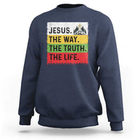Jesus Christian Sweatshirt The Way The Truth The Life Nativity Scene - Wonder Print Shop