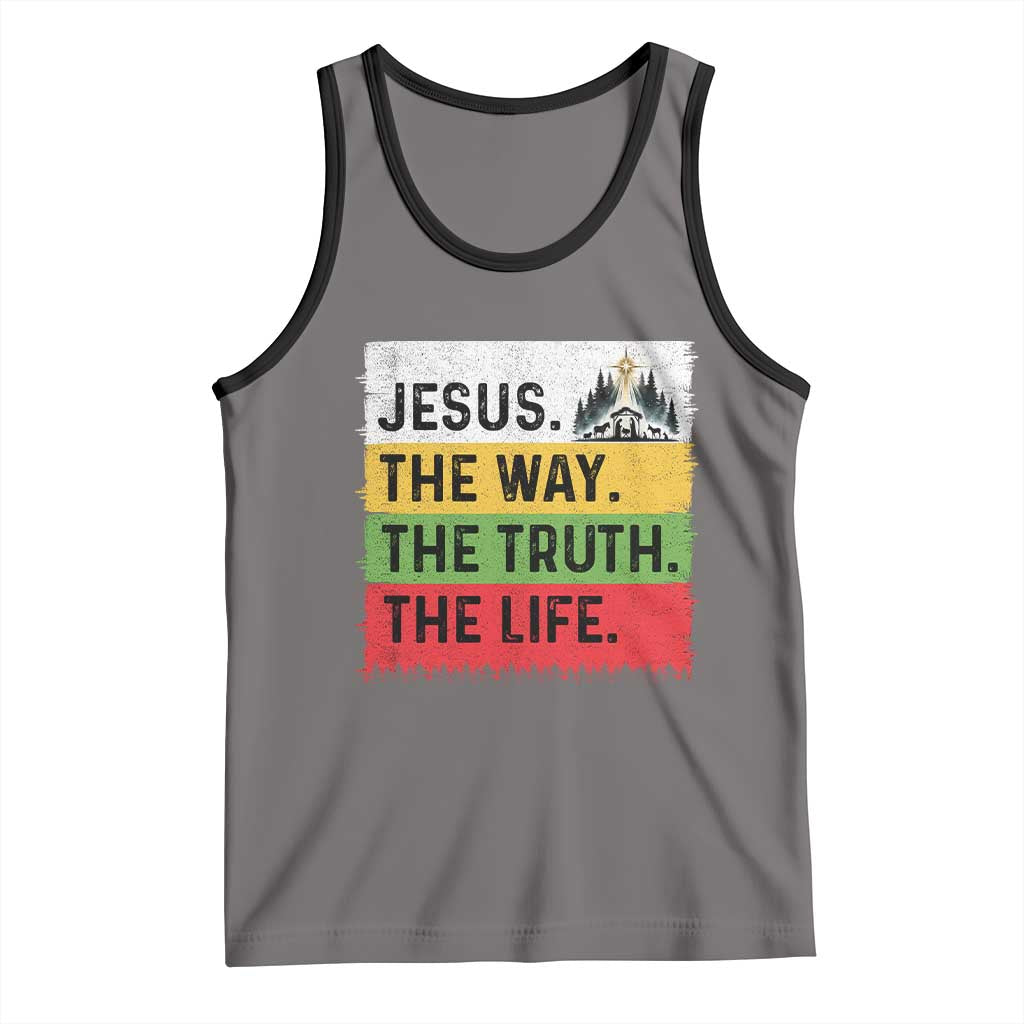 Jesus Christian Tank Top The Way The Truth The Life Nativity Scene - Wonder Print Shop