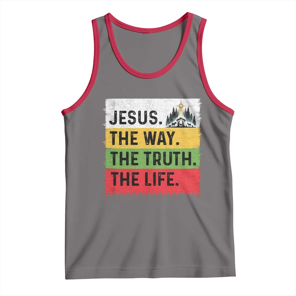 Jesus Christian Tank Top The Way The Truth The Life Nativity Scene - Wonder Print Shop