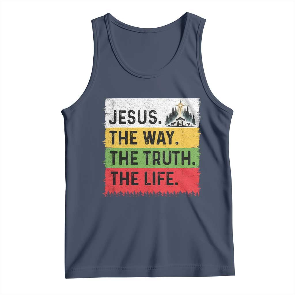 Jesus Christian Tank Top The Way The Truth The Life Nativity Scene - Wonder Print Shop