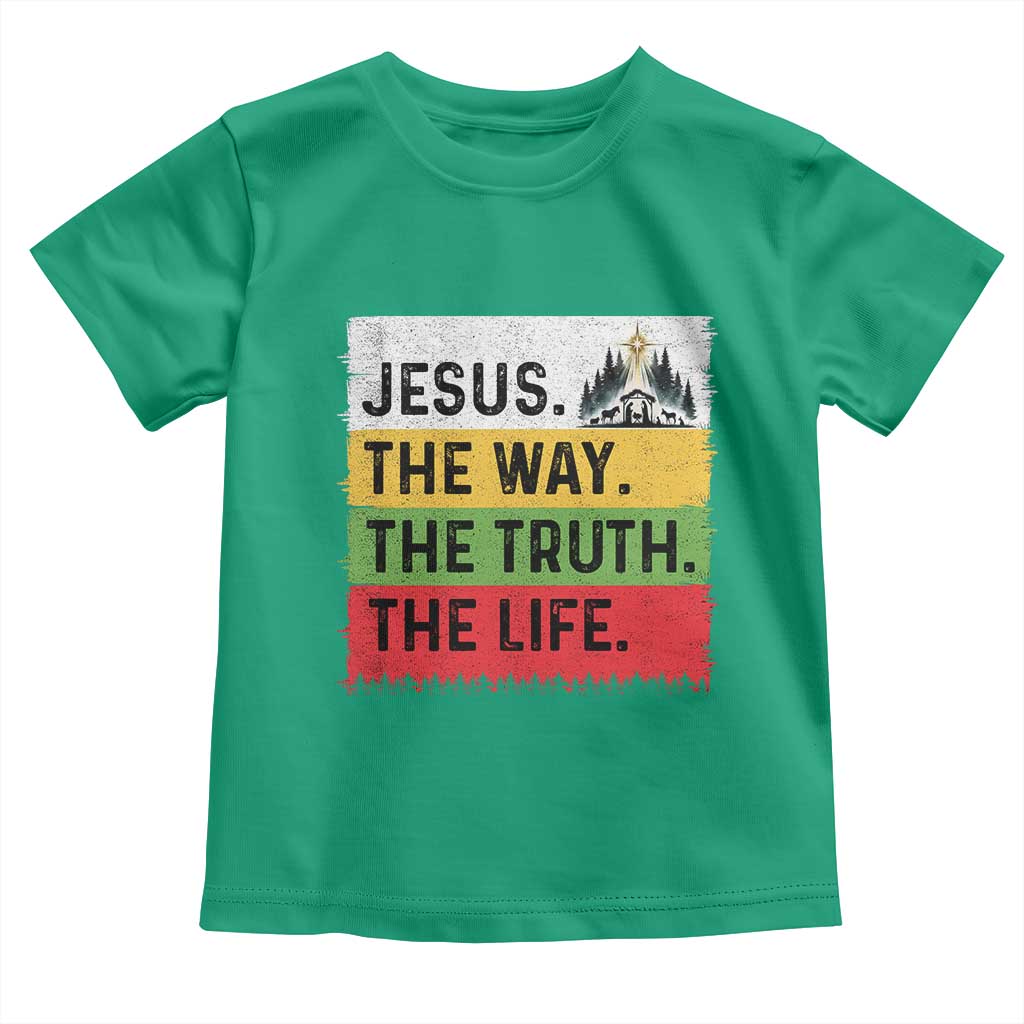 Jesus Christian Toddler T Shirt The Way The Truth The Life Nativity Scene - Wonder Print Shop