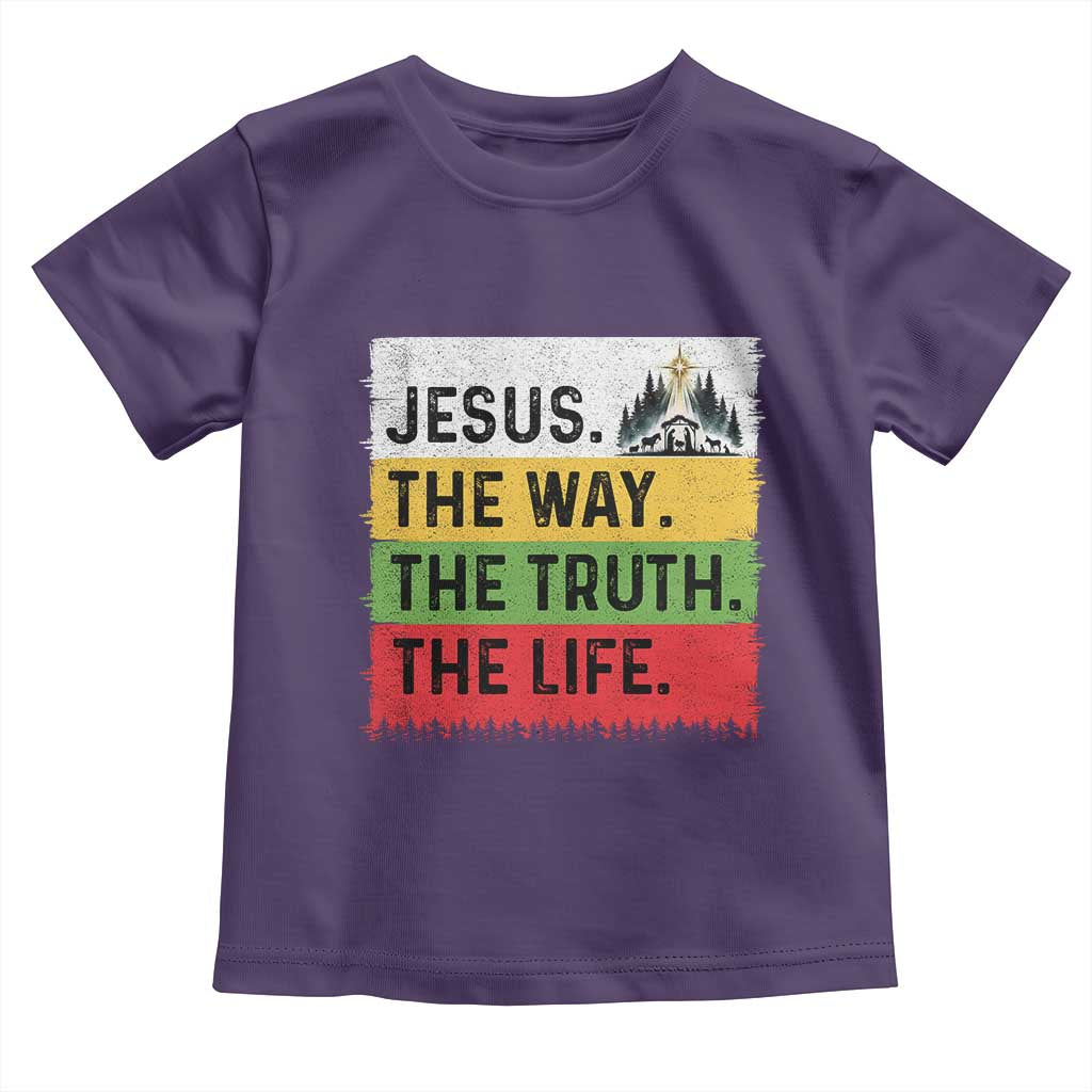 Jesus Christian Toddler T Shirt The Way The Truth The Life Nativity Scene - Wonder Print Shop