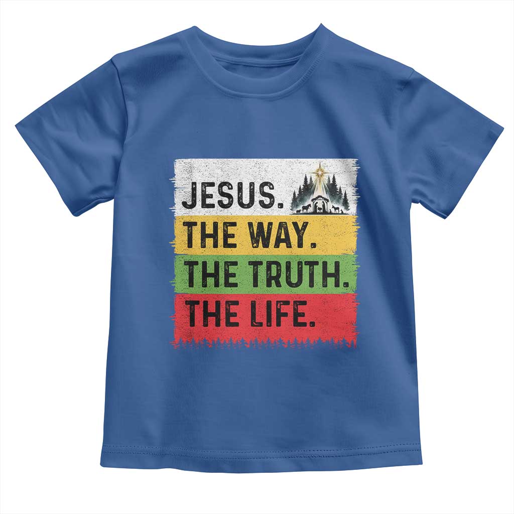 Jesus Christian Toddler T Shirt The Way The Truth The Life Nativity Scene - Wonder Print Shop