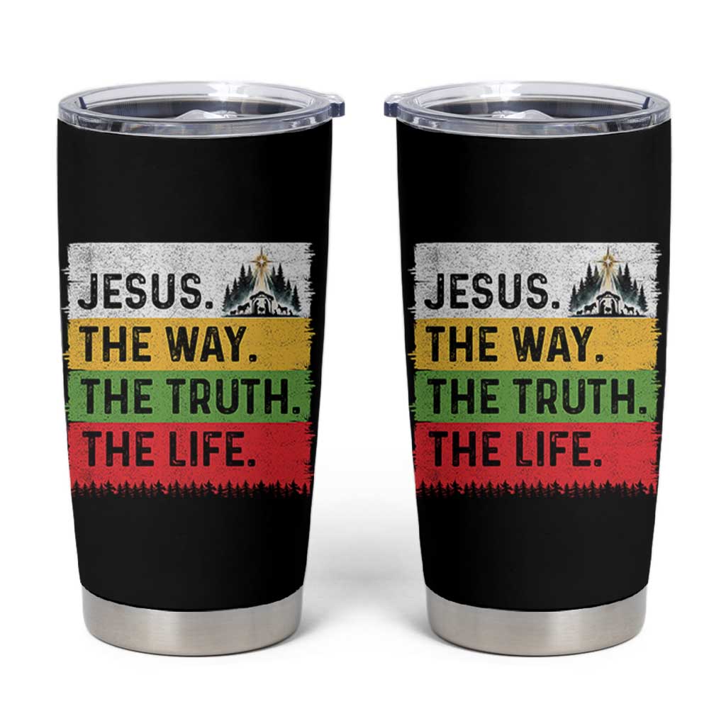 Jesus Christian Tumbler Cup The Way The Truth The Life Nativity Scene - Wonder Print Shop