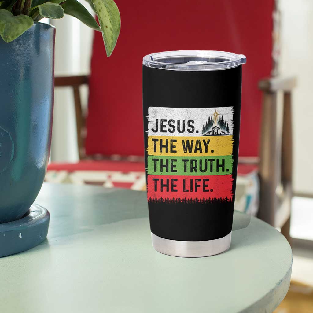Jesus Christian Tumbler Cup The Way The Truth The Life Nativity Scene - Wonder Print Shop