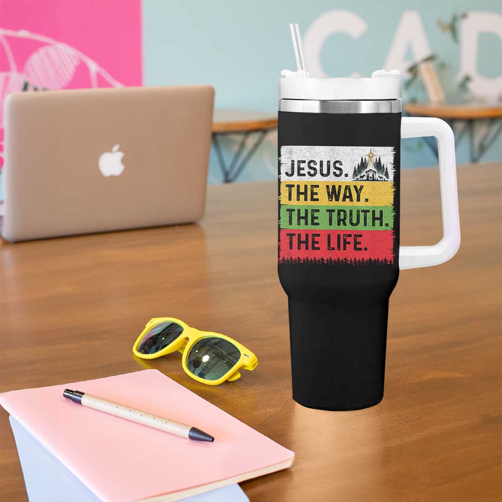 Jesus Christian Tumbler With Handle The Way The Truth The Life Nativity Scene - Wonder Print Shop