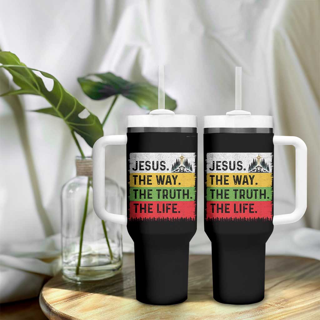 Jesus Christian Tumbler With Handle The Way The Truth The Life Nativity Scene - Wonder Print Shop