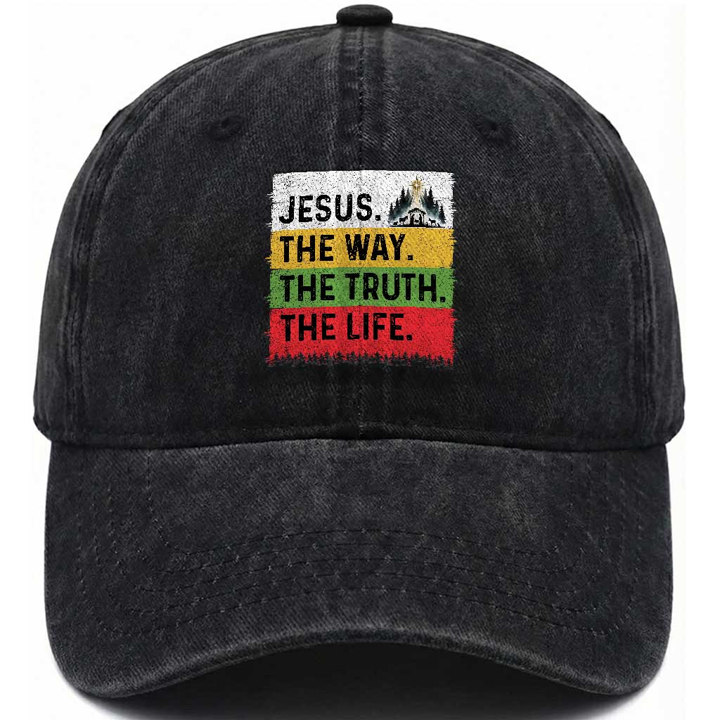 Jesus Christian Washed Cotton Baseball Cap The Way The Truth The Life Nativity Scene