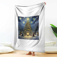 Nativity Scene Throw Blanket Christmas Starry Night Christian Jesus Baby Jesus Holiday - Wonder Print Shop