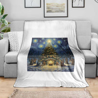 Nativity Scene Throw Blanket Christmas Starry Night Christian Jesus Baby Jesus Holiday - Wonder Print Shop