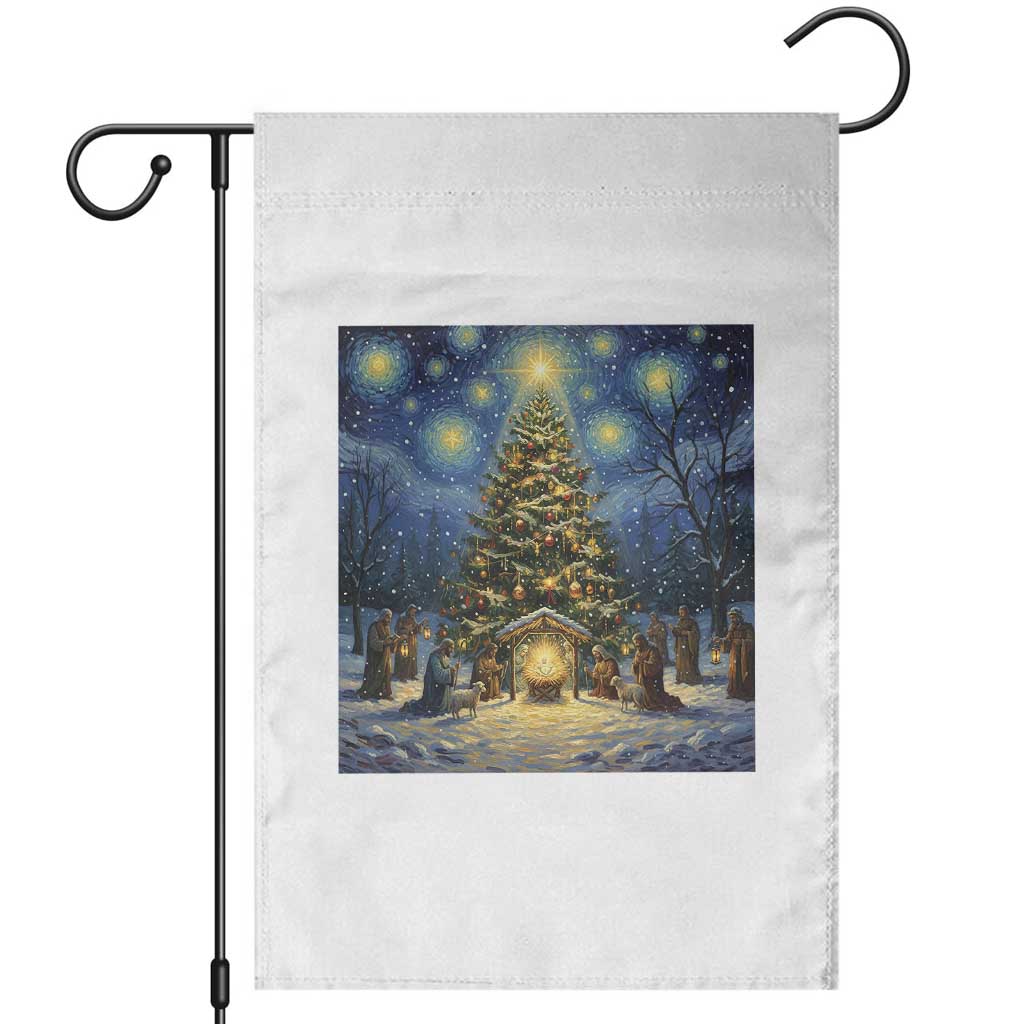 Nativity Scene Garden Flag Christmas Starry Night Christian Jesus Baby Jesus Holiday - Wonder Print Shop