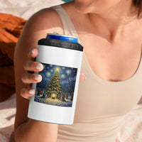 Nativity Scene 4 in 1 Can Cooler Tumbler Christmas Starry Night Christian Jesus Baby Jesus Holiday - Wonder Print Shop