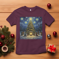 Nativity Scene T Shirt Christmas Starry Night Christian Jesus Baby Jesus Holiday - Wonder Print Shop