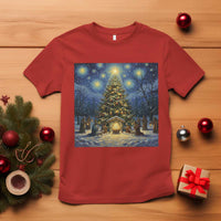 Nativity Scene T Shirt Christmas Starry Night Christian Jesus Baby Jesus Holiday - Wonder Print Shop