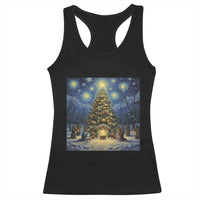 Nativity Scene Racerback Tank Top Christmas Starry Night Christian Jesus Baby Jesus Holiday - Wonder Print Shop