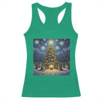 Nativity Scene Racerback Tank Top Christmas Starry Night Christian Jesus Baby Jesus Holiday - Wonder Print Shop
