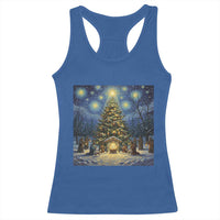 Nativity Scene Racerback Tank Top Christmas Starry Night Christian Jesus Baby Jesus Holiday - Wonder Print Shop
