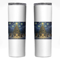 Nativity Scene Skinny Tumbler Christmas Starry Night Christian Jesus Baby Jesus Holiday - Wonder Print Shop