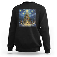 Nativity Scene Sweatshirt Christmas Starry Night Christian Jesus Baby Jesus Holiday - Wonder Print Shop