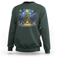 Nativity Scene Sweatshirt Christmas Starry Night Christian Jesus Baby Jesus Holiday - Wonder Print Shop