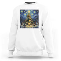 Nativity Scene Sweatshirt Christmas Starry Night Christian Jesus Baby Jesus Holiday - Wonder Print Shop