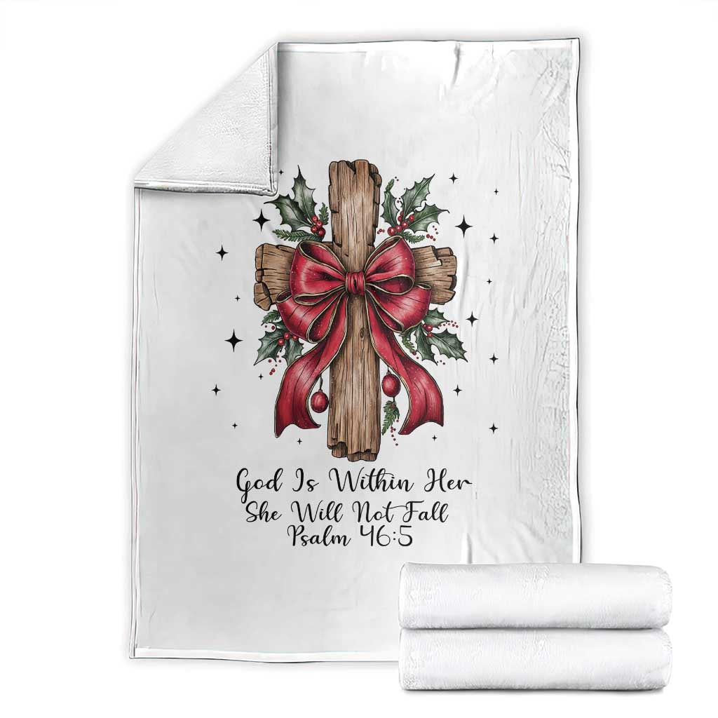 Jesus Christian Throw Blanket Cross Bible Verse Inspirational Christmas - Wonder Print Shop