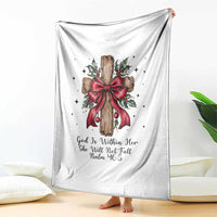 Jesus Christian Throw Blanket Cross Bible Verse Inspirational Christmas - Wonder Print Shop