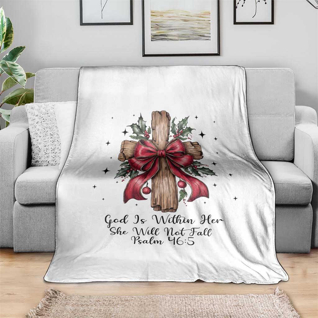 Jesus Christian Throw Blanket Cross Bible Verse Inspirational Christmas - Wonder Print Shop