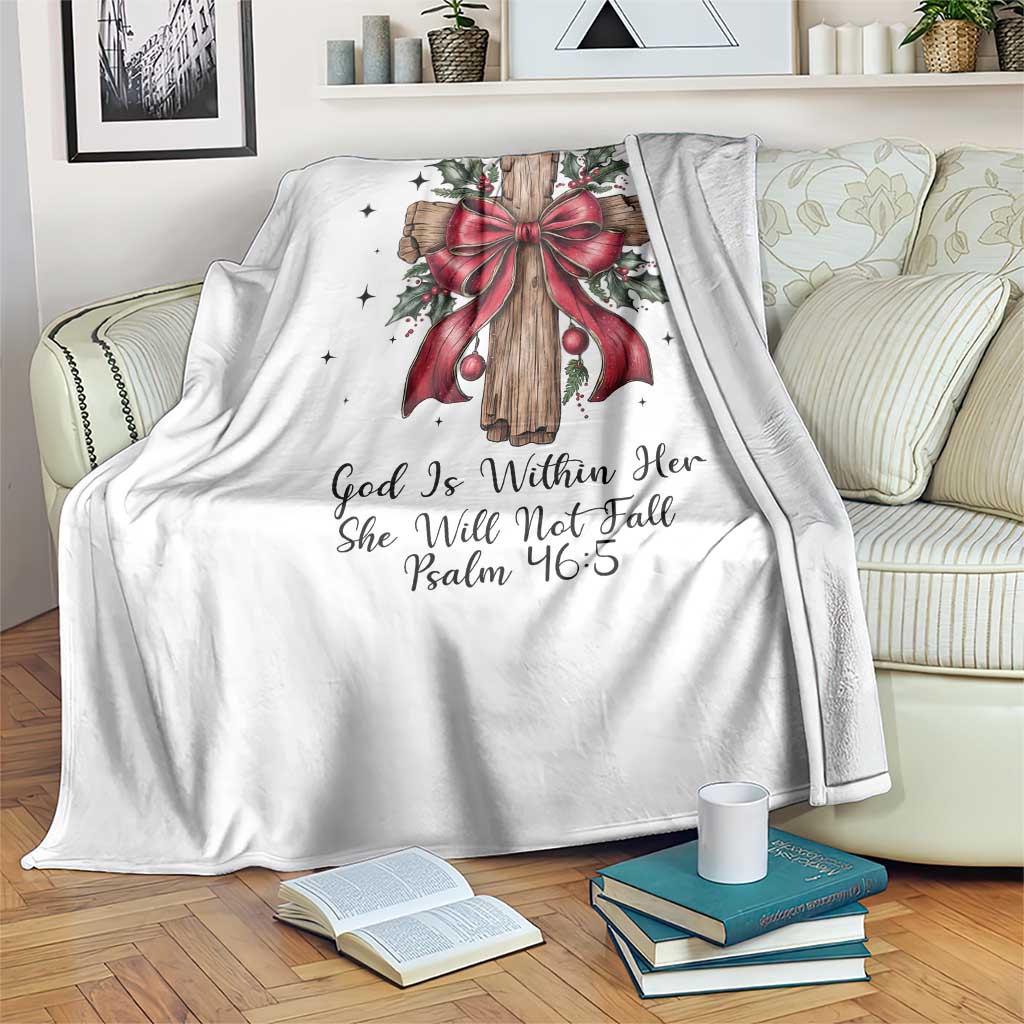 Jesus Christian Throw Blanket Cross Bible Verse Inspirational Christmas - Wonder Print Shop