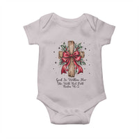 Jesus Christian Baby Onesie Cross Bible Verse Inspirational Christmas - Wonder Print Shop