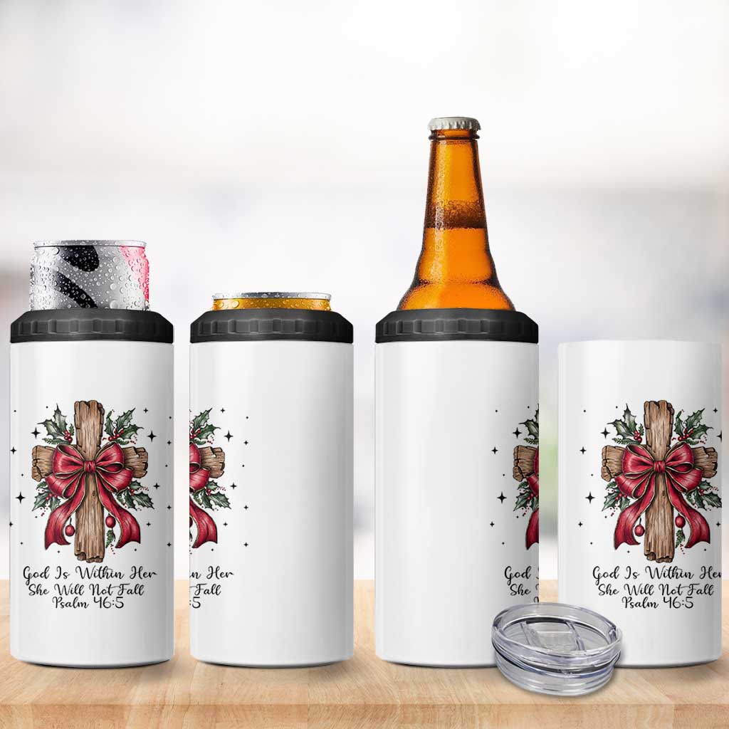 Jesus Christian 4 in 1 Can Cooler Tumbler Cross Bible Verse Inspirational Christmas - Wonder Print Shop